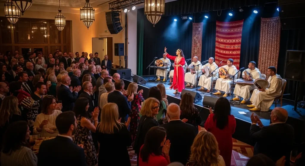 Événement culturel réussi au Maroc avec public engagé et ambiance professionnelle